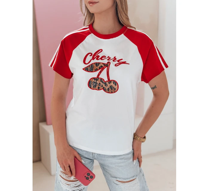 Dámské tričko s 3D efektem červené Dstreet model 21988864 - FashionStreet