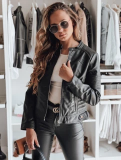 Dámska kožená bunda ROCKMISS black FashionStreet TY4965