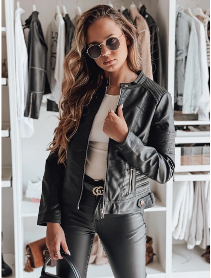 Dámská kožená bunda black Dstreet model 21990633 - FashionStreet