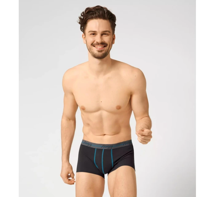 Pánske boxerky Štart Hipster C2P box - BROWN - LIGHT COMBINATION - šedá - čierna M003 - SLOGGI Pánske boxerky Štart Hipster C2P box - BROWN - LIGHT COMBINATION - šedá - čierna M003 - SLOGGI