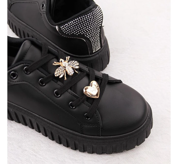 Dámska športová obuv na platforme čierna NEWS 4756