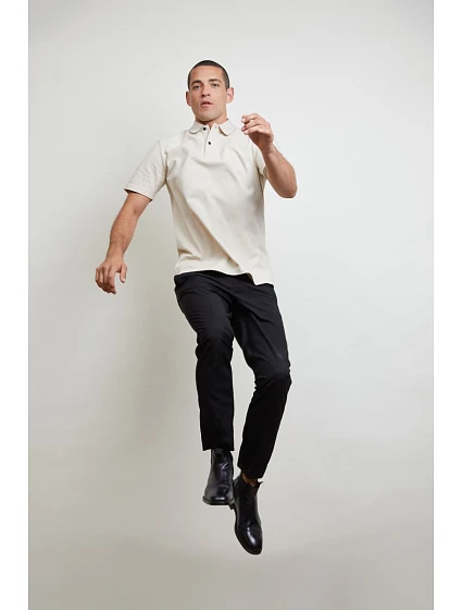 Unisex piqué polo z těžké bavlny deep black model 22442376 - NEOBLU