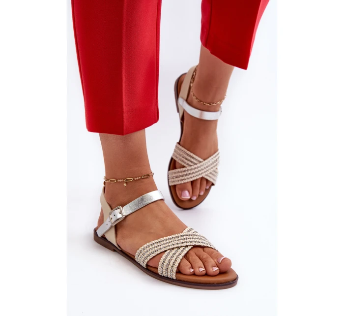 Ploché Dámské Sandály model 21660397 Béžové - S.Barski