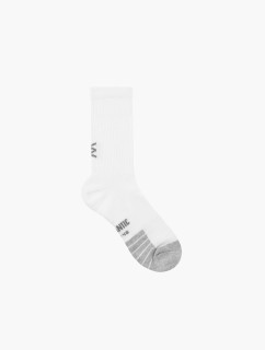 Pánske ponožky ATLANTIC so štandardnou dĺžkou - biela/sivá