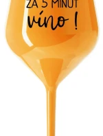 Koľko hodín? 5 minút vína! - oranžový nerozbitný pohár na víno 470 ml