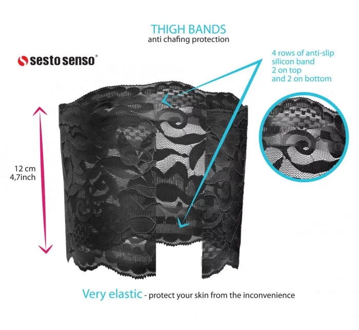 Čipkované pásy na stehná - Sesto Senso