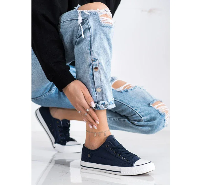 Originální tenisky modré dámské bez podpatku Originální tenisky modré dámské bez podpatku