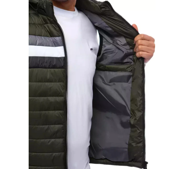 Pánska prešívaná zelená vesta FashionStreet TX4034