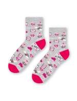 Dámské ponožky model 14559108 Srdce - Steven Dámské ponožky model 14559108 Srdce - Steven