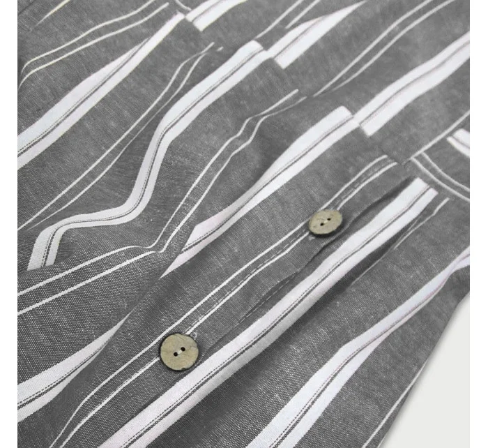 Šedé bavlněné šaty model 7500080 - MADE IN ITALY