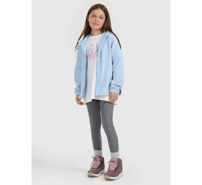 Dívčí volný fleece s kapucí model 21907156 - 4F