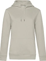 B&C QUEEN Hooded_° Dámska mikina s kapucňou 01.W02Q grey fog