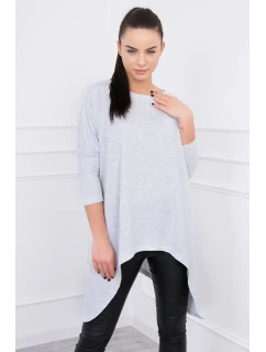 Oversize blúzka svetlo šedá