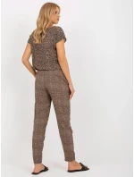 Nohavice D73770M61869I hnedé Nohavice D73770M61869I hnedé