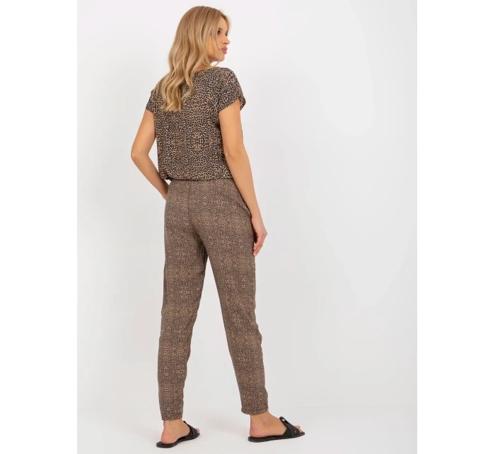 Nohavice D73770M61869I hnedé Nohavice D73770M61869I hnedé