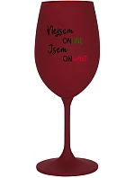 Nie som ONLINE, som ONWINE - bordový pohár na víno 350 ml