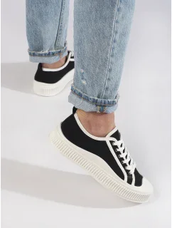 Exkluzívne čierne dámske tenisky bez podpätku