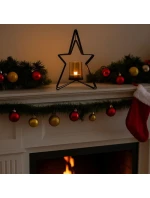 KOVOVÝ SVIETNIK 31,5 CM HVIEZDA SĽUDA