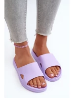 Klasyczne Klapki Damskie Fioletowe Juniria