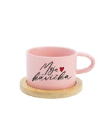 MOJE KÁVIČKA - růžový hrníček makronka 200 ml
