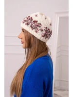 Dámska čiapka Florence K350 ecru+bordeaux Dámska čiapka Florence K350 ecru+bordeaux