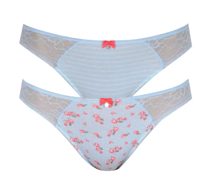 Dámské kalhotky 2PACK model 19375495 BI Světle modrá vzor - Lama