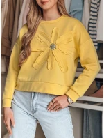 Dámská oversize mikina s květinou žlutá Dstreet model 21986568 - FashionStreet