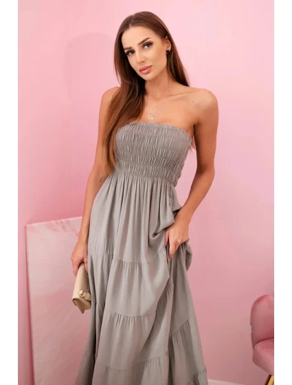 Dámske viskózové šaty s elastickým vrchným dielom Fango