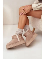 Dámské Sněhule Na Platformě S Big Star Béžové model 21705869 - Big Star Shoes Dámské Sněhule Na Platformě S Big Star Béžové model 21705869 - Big Star Shoes