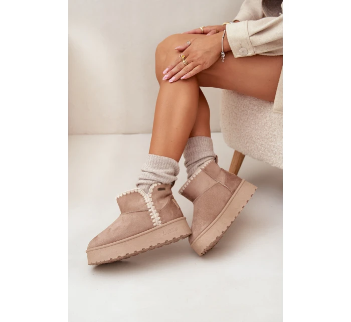 Dámské Sněhule Na Platformě S Big Star Béžové model 21705869 - Big Star Shoes Dámské Sněhule Na Platformě S Big Star Béžové model 21705869 - Big Star Shoes