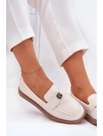 Dámske elegantné mokasíny s ozdobným detailom Vinceza - béžové