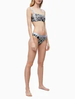 Spodný diel plaviek KW0KW00822-0GS čiernobiela - Calvin Klein