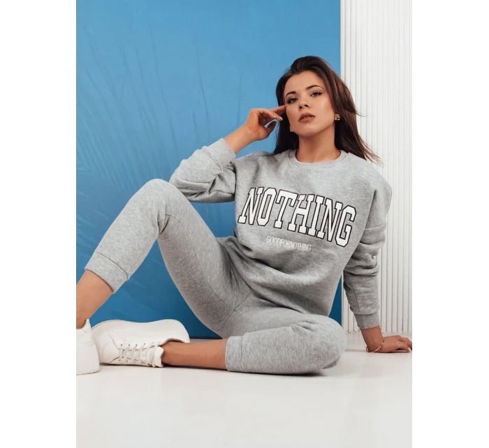 Dámska tepláková súprava NOTHING light grey FashionStreet AY0761
