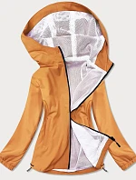 Letná dámska bunda vo farbe kurkumy s podšívkou (HH036-10)