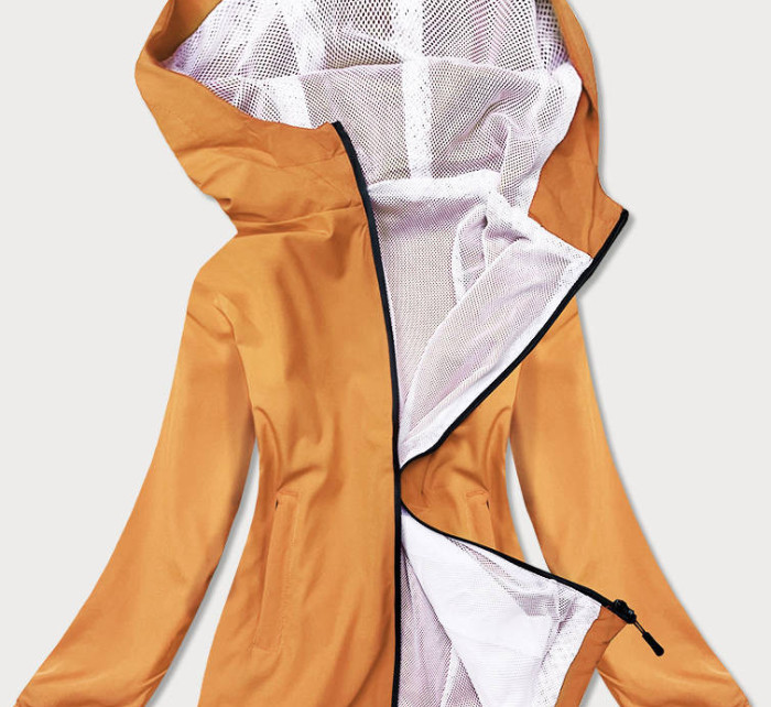Letná dámska bunda vo farbe kurkumy s podšívkou (HH036-10)
