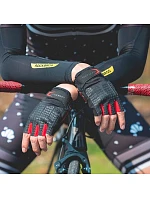 Cyklistické rukavice Rockbros S169BR S s gélovými vankúšikmi - čierne/červené