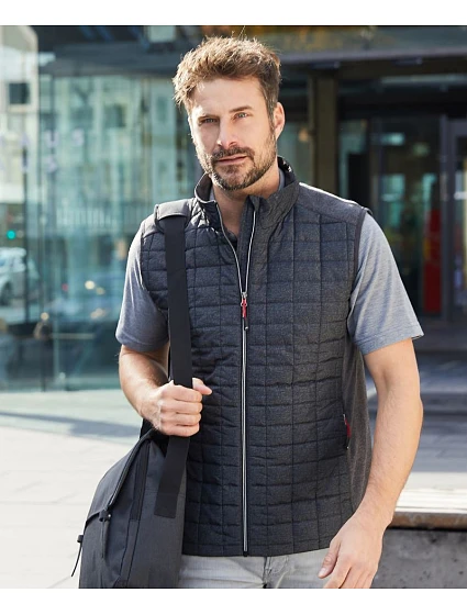 JN 740 Pánská pletená hybridní vesta model 22489259 grey melange/anthracite melange - Daiber
