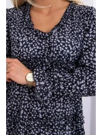 Šaty s ozdobnými volánky černé Šaty s ozdobnými volánky černé