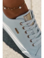 Trampki Damskie Z Eko Skóry Big Star RR274748 Białe Trampki Damskie Z Eko Skóry Big Star RR274748 Białe