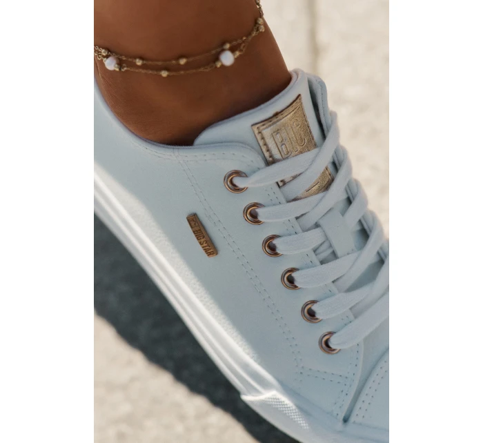 Trampki Damskie Z Eko Skóry Big Star RR274748 Białe Trampki Damskie Z Eko Skóry Big Star RR274748 Białe