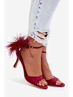 Sandály Na Podpatku S Bordové model 21757820 - Boto