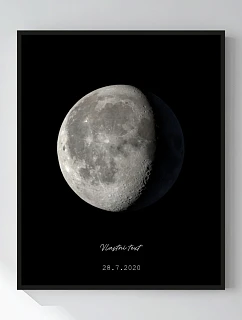 Personalizovaný magický fotobilder v ráme – 40x50 – fázy mesiaca