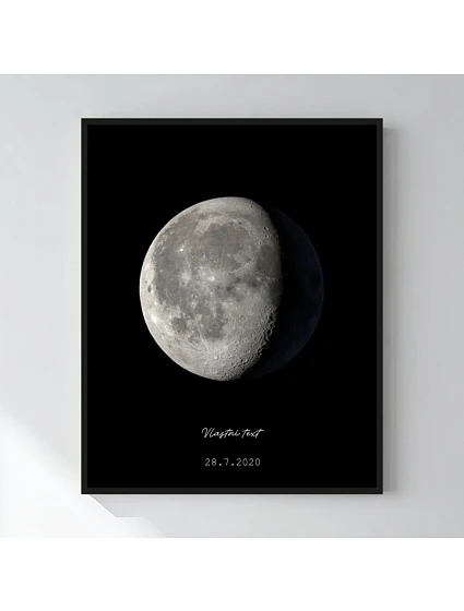 Personalizovaný magický fotobilder v ráme – 40x50 – fázy mesiaca