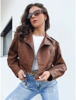 Dámská kožená bunda camel Dstreet model 21976908 - FashionStreet Dámská kožená bunda camel Dstreet model 21976908 - FashionStreet