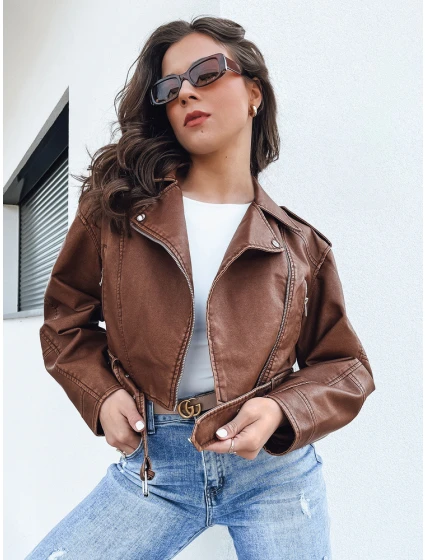 Dámská kožená bunda camel Dstreet model 21976908 - FashionStreet Dámská kožená bunda camel Dstreet model 21976908 - FashionStreet
