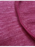 Dámska fleecová mikina s kapucňou pink melange (2312)