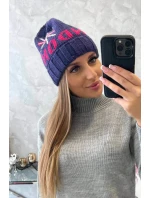 Dámská čepice London model 18752259 tmavě fialová - K-Fashion