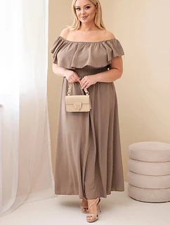 Dámské šaty Plus Size s volánem a elastickým pasem fango