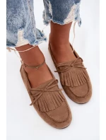Dámské mokasíny s třásněmi světle hnědé Janelisse