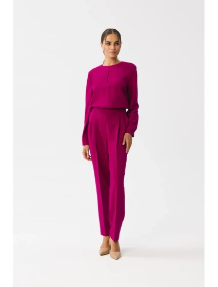 Kombinéza s výstřihem švestka model 18882649 - STYLOVE